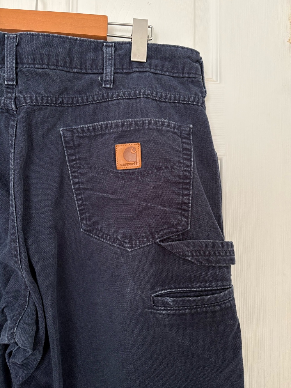 Carhartt B159 Loose Original Fit Carpenter Pants Navy 38x34 Workwear - Picture 3 of 7